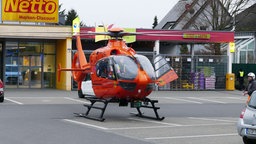 Ein Helikopter am Einsatzort