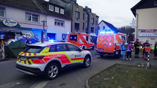 Rettungswagen am Unfallort 