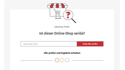 Screenshot des Fakeshop-Finder der Verbraucherzentrale 