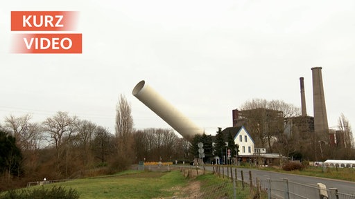 180 Meter großer Schornstein in Voerde gesprengt | Tn 