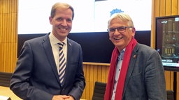 Landrat Schulze-Pellengahr mit seinem Herausforderer