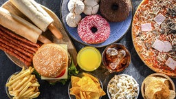 Unterschiedliches Fastfood