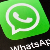 WhatsApp-Icon auf einem Bildschirm