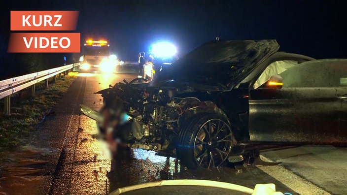 Schwerer Unfall - Wildschweinrotte legt A2 lahm | Video | Tn