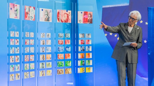 Die Präsidentin der EZB stellt die Shortlist für das Design der neuen Euroscheine vor