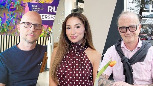 Porträts von Sema Süretti, Andreas Beckers und Carsten Willems