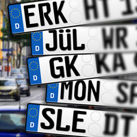 Collage mit verschiedenen Kennzeichen