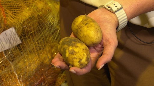 Die Kartoffeln sind kleiner als sonst.