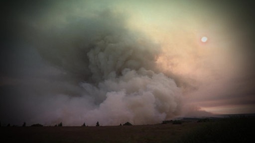 Starke Rauchentwicklung durch Großbrand im Hohen Venn