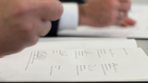 Nahaufname einer Unterschrift