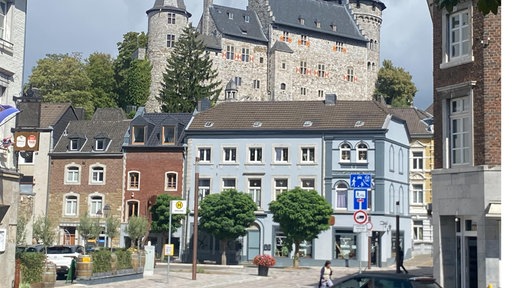 Die Stolberger Altstadt bei Sonnenschein.