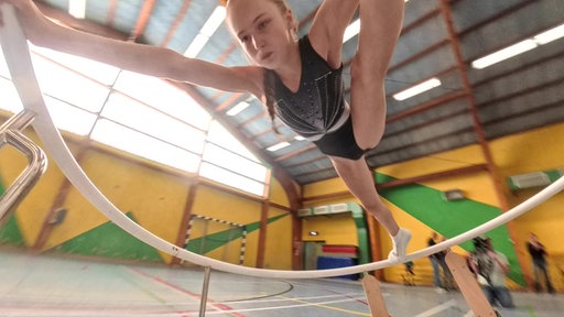 Maria Kaas beherrscht ihr Rad