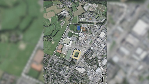 Luftbild des Sportpark Soers