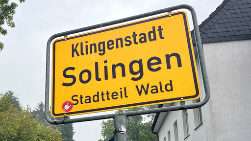 Ortseingangsschild von Solingen Wald