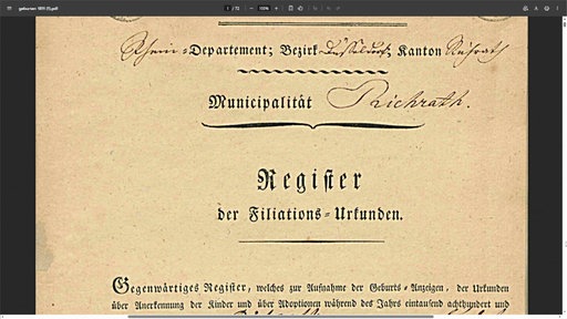 Eine alte Urkunde aus dem Langenfelder Stadtarchiv