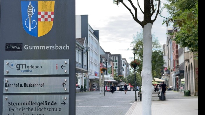 Die Fußgängerzone in der Gummersbacher Innenstadt
