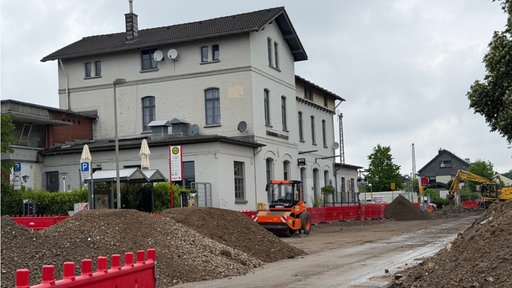 Der Bahnhof in Leichlingen von außen