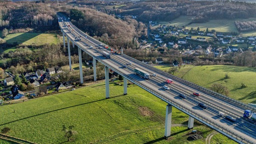 Luftaufnahme der Wiehltalbrücke bei Weiershagen