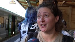 Bahnfahrerin Jessica Ocello aus Köln am Wuppertaler Hauptbahnhof