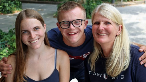 Jaycen Schlesinger mit seiner Familie