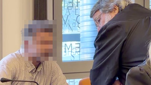 Angeklagter im Gerichtssaal