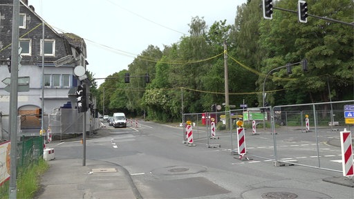 Halbsperrung am Wiedener Kreuz