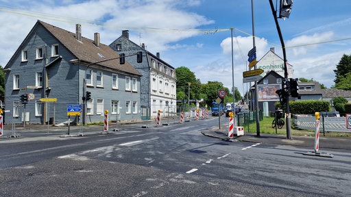 Absperrung des Wiedener Kreuz