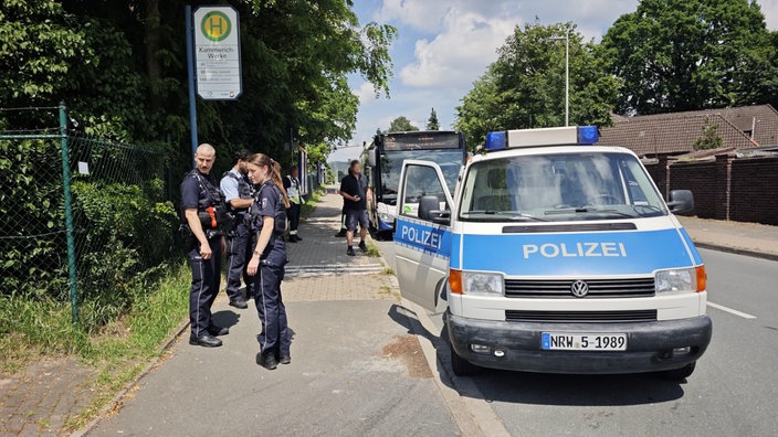 Polizei an der Unfallstelle