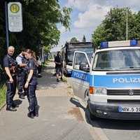 Polizei an der Unfallstelle