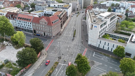 Luftbild der Unfallstelle