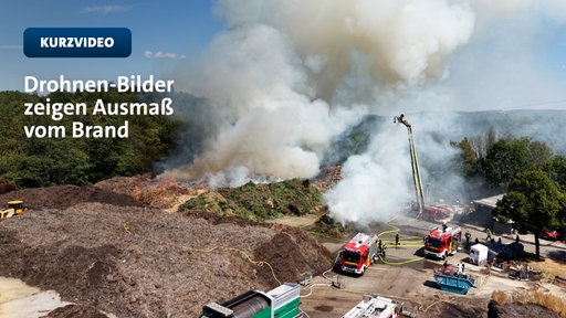 Drohnenaufnahme von dem Brand