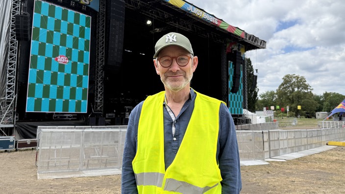 Gründer Carsten Helmich auf dem Gelände des Juicy Beats im Dortmunder Westfalenpark. 