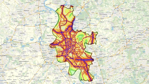 Die Lärmkarte der Stadt Düsseldorf