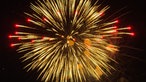 Gold-rotes Feuerwerk