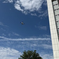 Fliegende Drohne am St.Josef Krankenhaus in Essen Kupferdreh
