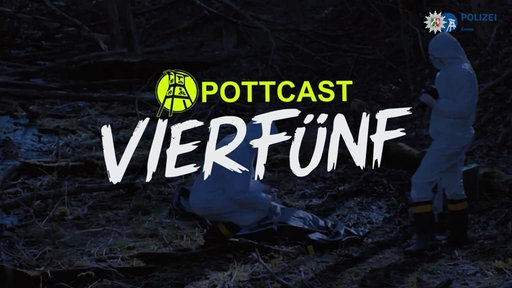 Das Logo des "Pottcast VierFünf" der Essener Polizei