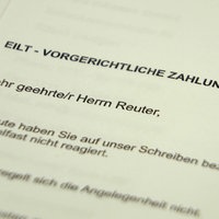 Inkassoschreiben mit einer Zahlungsaufforderung