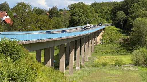 Frontalansicht von der Passadetalbrücke in Lemgo