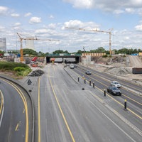 Im Kreuz Herne, das die A42 mit der A43 verbindet, wird die A43 sechsstreifig ausgebaut