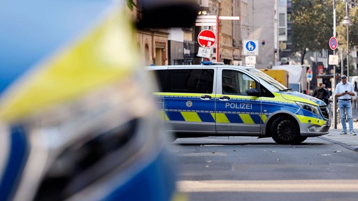 Ein Polizeiauto auf den Kölner Ringen