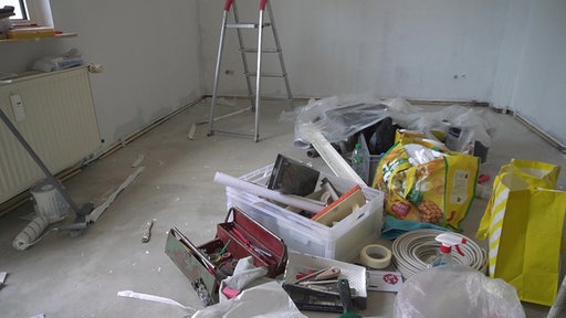 Baustelle in einer neuen Wohnung