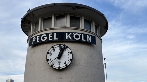 Anzeige des Pegelstandes des Rheins