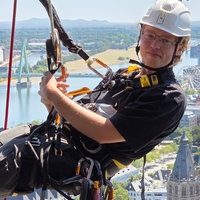 Ludger Weichhaus, 24, Steinmetz und Industriekletterer