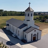 Die syrisch-orthodoxe Kirche in Ahlen von Außen.