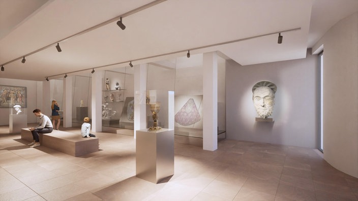 Grafiken zum Entwurf des Museums für den Domschatz Münster