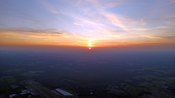 Sonnenuntergang aus der Luft