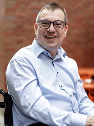 Aufnahme von Jürgen Linnemann, Mitarbeiter der Freckenhorster Werkstätten im Kreis Warendorf.