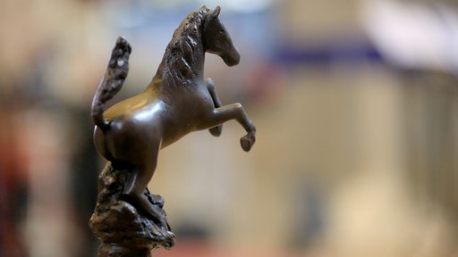 Die Statue des Westfälischen Friedenspreises, ein Pferd