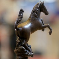 Die Statue des Westfälischen Friedenspreises, ein Pferd