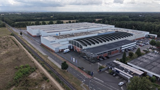 Drohnenansicht auf das Renk-Werk in Rheine.